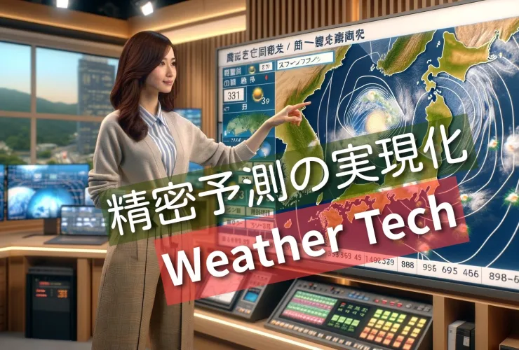 気象予報士の女性が説明してる画像