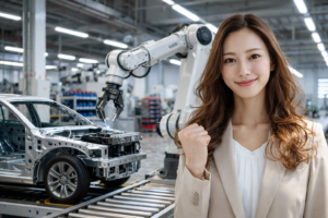 ロボットによる車両生産の画像