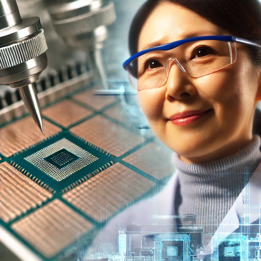 半導体の研究者の画像
